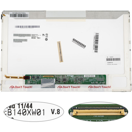 Матриця 14.0 B140XW01 V.8 1366*768 40pin LED NORMAL глянсова роз'єм зліва внизу