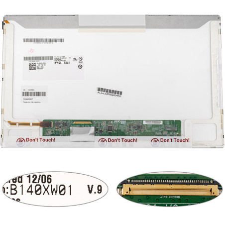 Матриця 14.0 B140XW01 V.9 1366*768 40pin LED NORMAL глянсова роз'єм зліва внизу