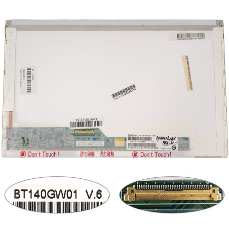 Матриця 14.0 BT140GW01 V.6 1366*768 40pin LED NORMAL глянсова роз'єм зліва внизу