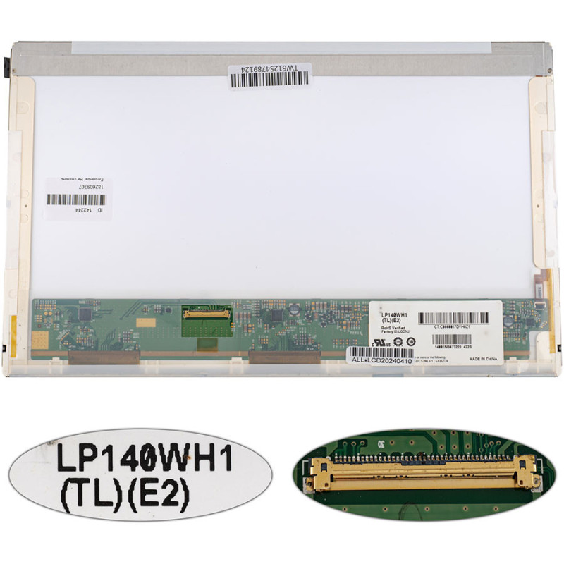 Матриця 14.0 LP140WH1-TLE2 1366*768 40pin LED NORMAL глянець роз'єм зліва внизу Матриця 14.0 LP140WH1-TLE2 1366*768 40pin LED NORMAL глянець роз'єм зліва внизу