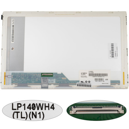 Матрица 14.0 LP140WH4-TLN1 1366*768 40pin LED NORMAL глянцевая разъем слева внизу