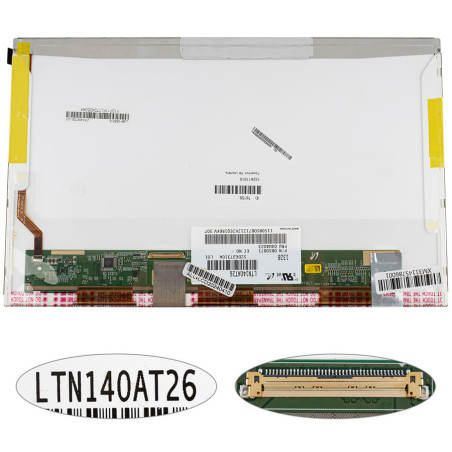 Матрица 14.0 LTN140AT26 1366*768 40pin LED NORMAL глянцевая разъем слева внизу