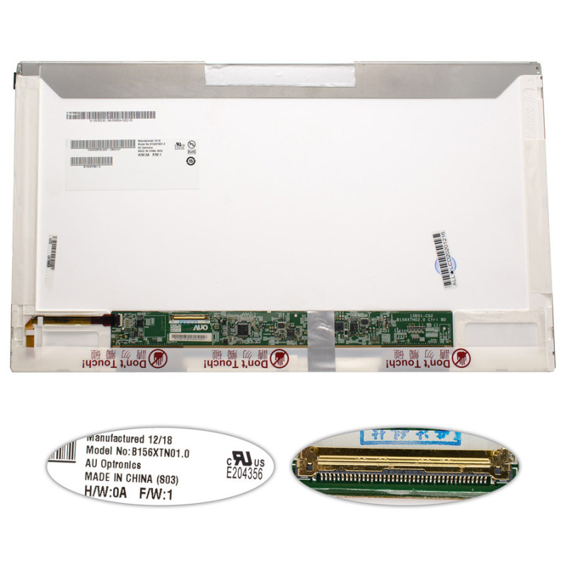 Матриця 15.6 B156XTN01.0 1366*768 30pin LED NORMAL глянець роз'єм зліва внизу