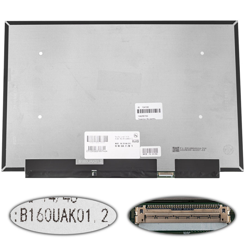 Матриця 16.0 B160UAK01.2 touch 1920*1200 40pin eDP IPS LED SLIM Матриця 16.0 B160UAK01.2 touch 1920*1200 40pin eDP IPS LED SLIM