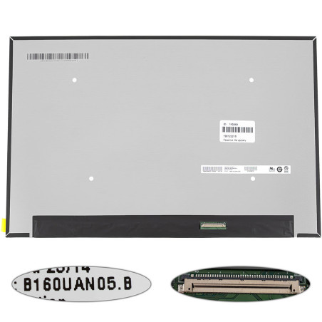 Матриця 16.0 B160UAN05.B 1920*1200 40pin eDP IPS 165Hz 300cd m2 sRGB SLIM