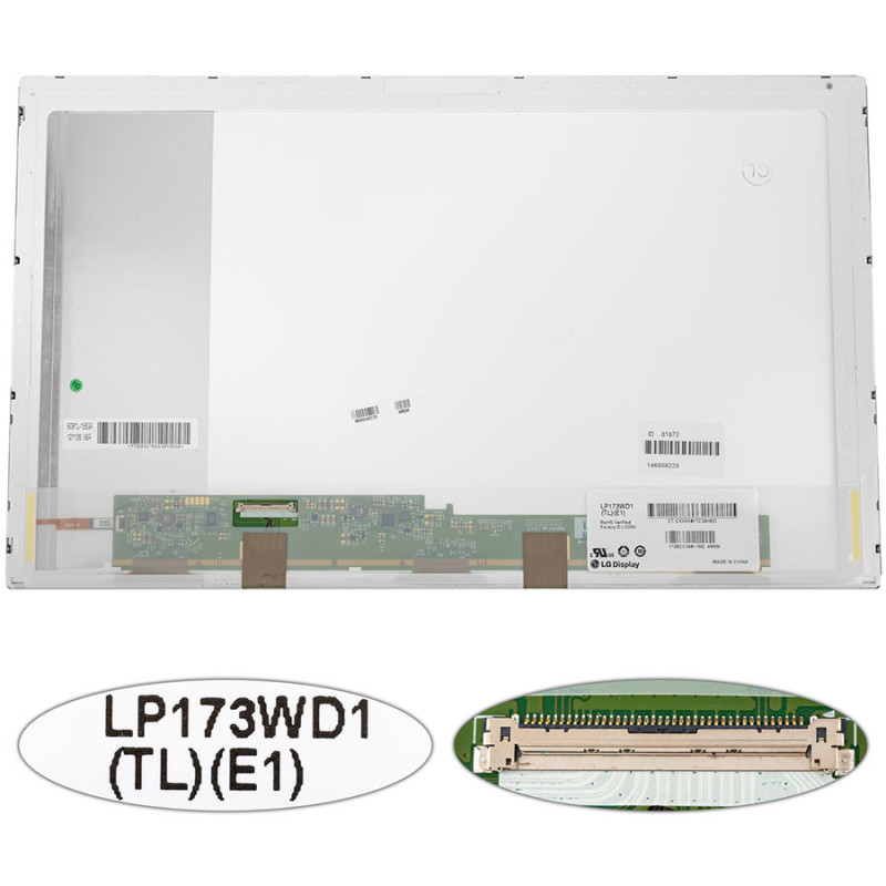 Матриця 17.3 LP173WD1-TLE1 1600*900 40pin LED NORMAL