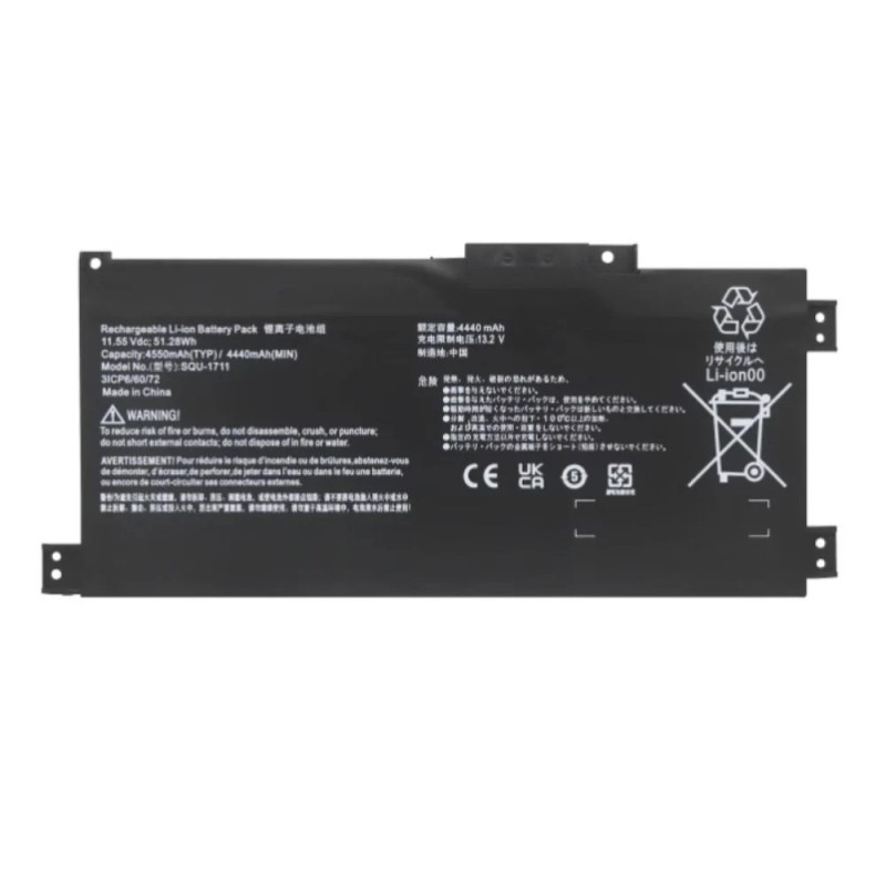 Батарея Thunderobot Raytheon 911 Air 911ME G7000M SQU-1711 SQU-1718 4550mah 28Wh 11.55