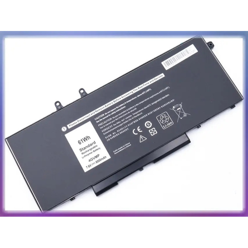 Батарея DELL Latitude 5400 5401 5410 5411 4GVMP 8500mah 68Wh 7.6V Батарея DELL Latitude 5400 5401 5410 5411 4GVMP 8500mah 68Wh 7.6V