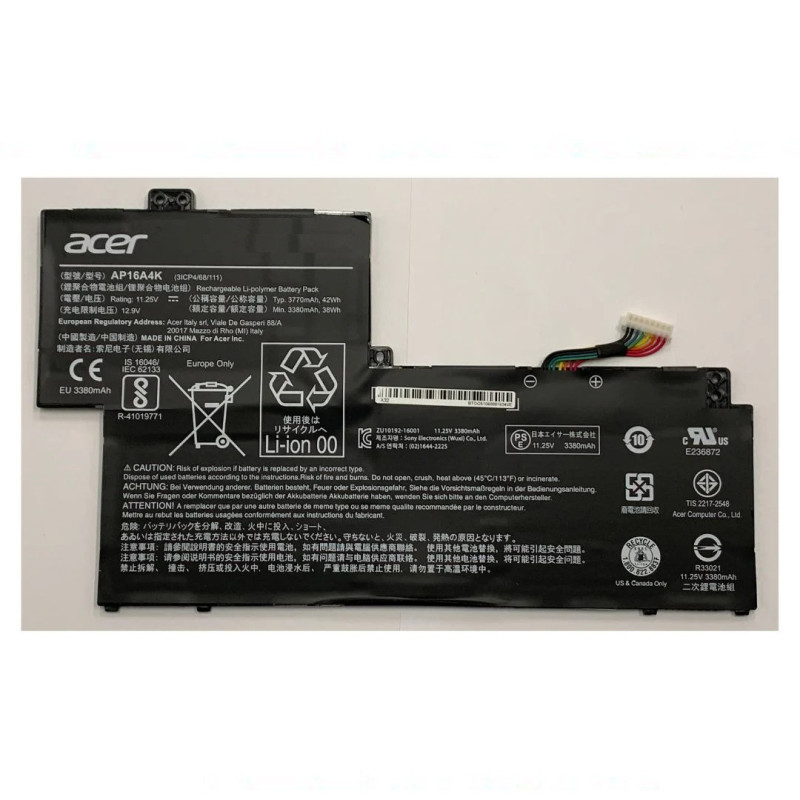 Батарея Acer Swift 1 SF113-31 N17P2 N16Q9 AP16A4K 3770mah 42Wh 11.25В Servise Original Батарея Acer Swift 1 SF113-31 N17P2 N16Q9 AP16A4K 3770mah 42Wh 11.25В Servise Original