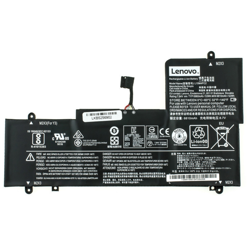 Батарея Lenovo Yoga 710-14 Yoga 710-15IKB L15M4PC2 L15L4PC2 6960MAH 53Wh Original