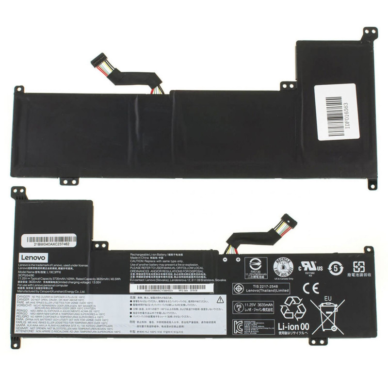Батарея Lenovo IdeaPad 3-17IML05 S350 L19L3PF4 L19C3PF6 3685mah 42Wh 11.25В Servise Original Батарея Lenovo IdeaPad 3-17IML05 S350 L19L3PF4 L19C3PF6 3685mah 42Wh 11.25В Servise Original