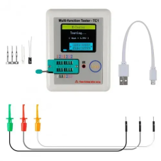 Тестер TC1 ESR LCR-TC1 Тестер радиокомпонентов транзисторов измеритель LCR NPN PNP MOSFET многофункциональный Тестер TC1 ESR LCR-TC1 Тестер радиокомпонентов транзисторов измеритель LCR NPN PNP MOSFET многофункциональный