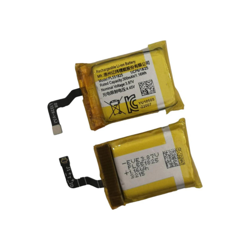 Батарея Huami Amazfit GTS 4 A2167 A2168 EVE PL551825 300mah 3.8В Батарея Huami Amazfit GTS 4 A2167 A2168 EVE PL551825 300mah 3.8В
