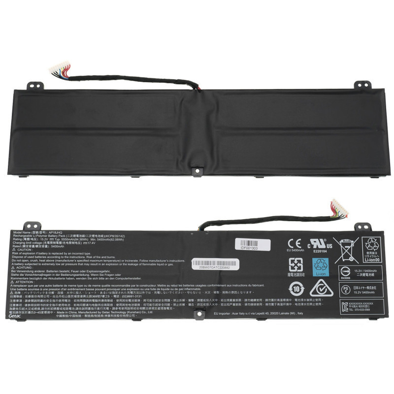 Батарея Acer ConceptD 7 CN715-71 AP18JHQ 5550mah 84.36Wh 15.2В Servise Original Батарея Acer ConceptD 7 CN715-71 AP18JHQ 5550mah 84.36Wh 15.2В Servise Original
