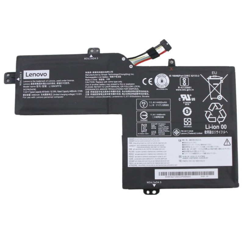Батарея Lenovo IdeaPad S540-15IML L18M3PF8 L18L3PF8 L18L3PF4 4490mah 52.5Wh 11.34В Original