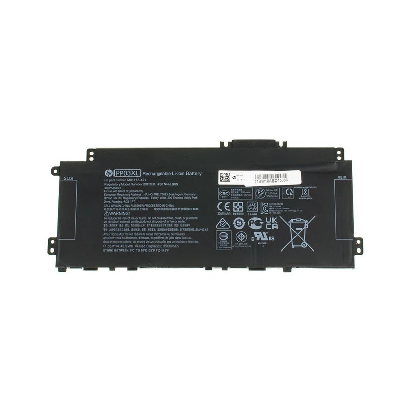 Батарея HP Pavilion 13-BB 14-DV 15-EH PV03XL PP03XL 3560mah 43.3Wh 11.55В Original