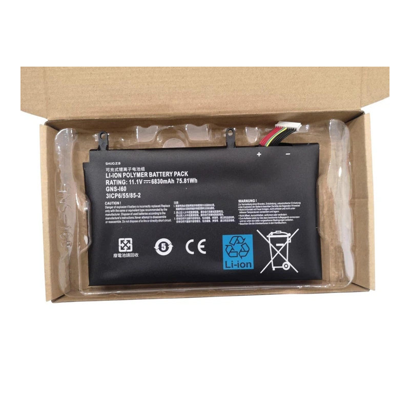 Батарея Gigabyte P35K P37X P57X 961TA010FA GNS-I60 6830mah 75.81Wh 11.1В Original Батарея Gigabyte P35K P37X P57X 961TA010FA GNS-I60 6830mah 75.81Wh 11.1В Original