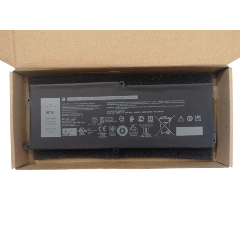 Батарея DELL Alienware Area-51m R1 R2 07PWXV ALWA51 DT9XG ALWA51M-1766PB P38E 07PWXV 7890mah 90Wh Original Батарея DELL Alienware Area-51m R1 R2 07PWXV ALWA51 DT9XG ALWA51M-1766PB P38E 07PWXV 7890mah 90Wh Original