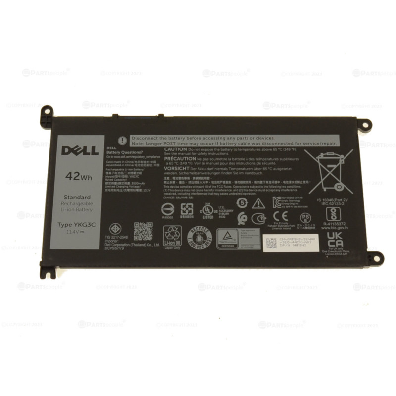 Батарея DELL Chromebook 3110 3110 2-in-1 Laptops YKG3C 0YKG3C 3500mah 42Wh 11.4В Original Батарея DELL Chromebook 3110 3110 2-in-1 Laptops YKG3C 0YKG3C 3500mah 42Wh 11.4В Original