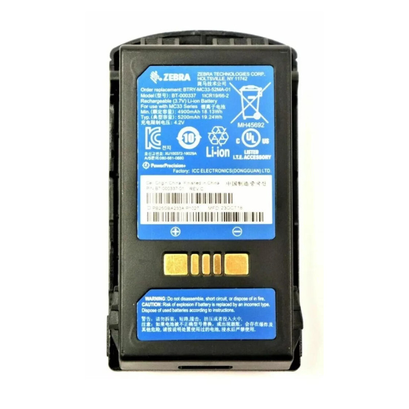 Батарея Motorola Symbol Zebra MC33 MC330 MC3300 BTRY-MC33-52MA-01 BT-000337 5200mah 19.24Wh 3.7В Original Батарея Motorola Symbol Zebra MC33 MC330 MC3300 BTRY-MC33-52MA-01 BT-000337 5200mah 19.24Wh 3.7В Original