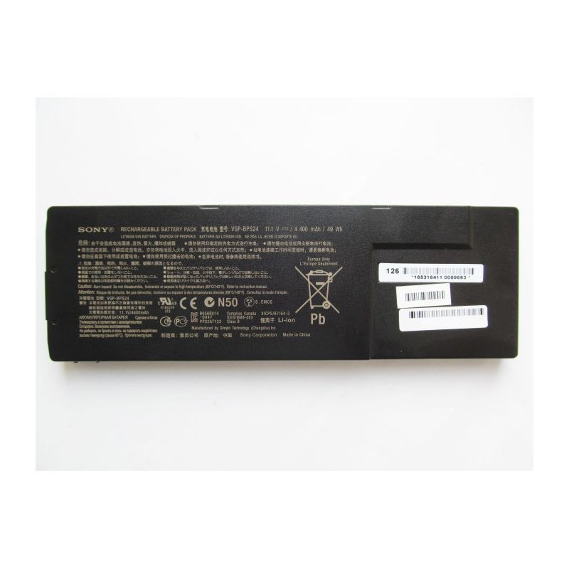 Батарея Sony VAIO VPC-SA VPC-SC VPC-SB11FXP VGP-BPL24 VGP-BPS24 4400mah 49Wh 11.1В Original Батарея Sony VAIO VPC-SA VPC-SC VPC-SB11FXP VGP-BPL24 VGP-BPS24 4400mah 49Wh 11.1В Original