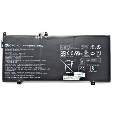 Батарея HP Spectre X360 13-AE TPN-Q199 929066-421 929072-855 CP03XL 5275mah 60.9Wh 11.5B Original