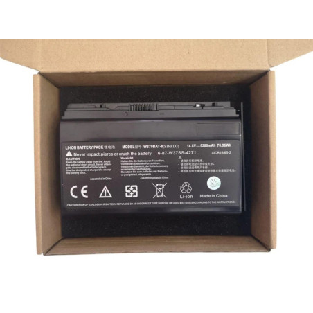 Батарея Clevo K590S K750S K660E W350ET W350ETQ W37ET NP6350 NP6370 6-87-W37SS-4271 W370BAT-8 5200mah 76.96Wh 14.8В