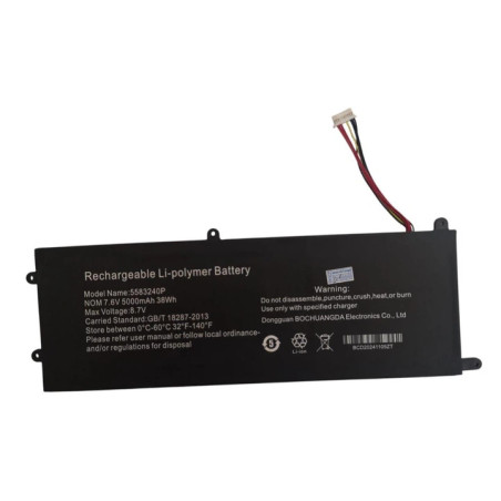 Батарея Gateway 5583240P 556575P-3S U527278PV-3S 5000mah 38Wh 8.7v 9pin 7.6В