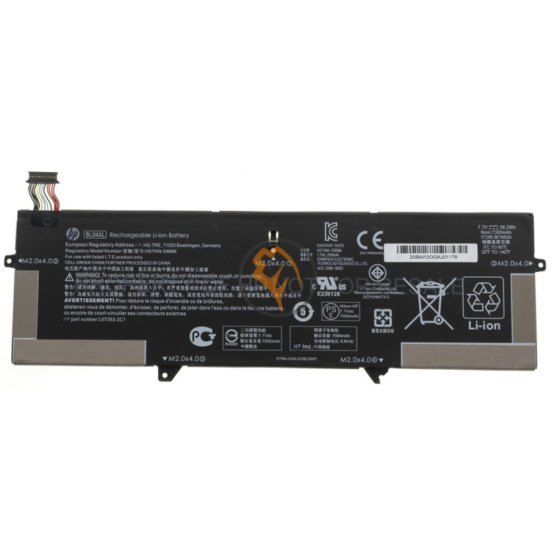 Батарея HP Pavilion X360 1040 G5 1040 G6 BL04XL 7300mah 56.2Wh 7.7В Servise Original