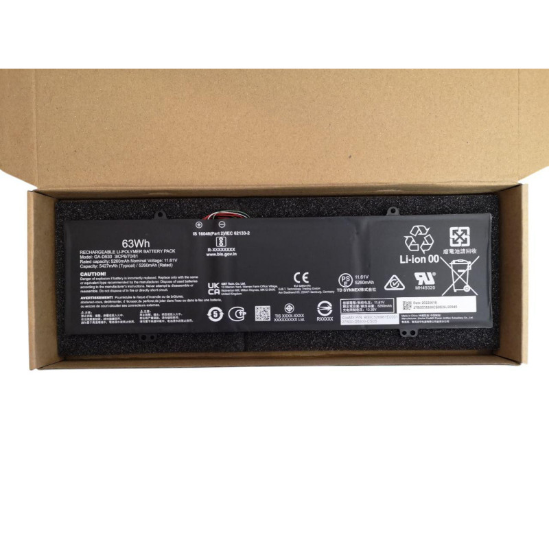 Батарея Gigabyte Aero 14 OLED BMF GA-D530 5427mah 63Wh 11.61B Original