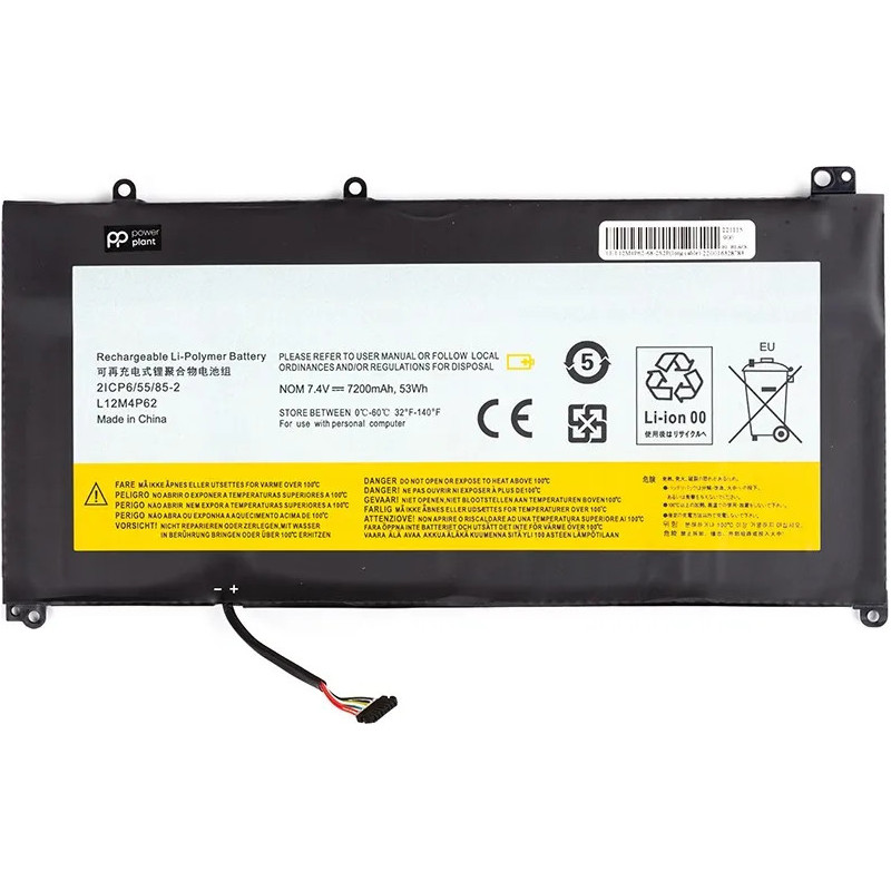 Батарея Lenovo IdeaPad U430 U430T U430P U530 L12L4P62 L12M4P62 7000mah 52Wh 7.4B Батарея Lenovo IdeaPad U430 U430T U430P U530 L12L4P62 L12M4P62 7000mah 52Wh 7.4B