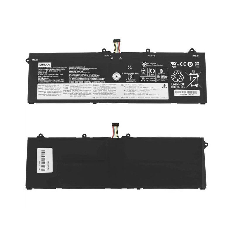 Батарея Lenovo ThinkBook 16p G2 ACH Legion Slim S7-15ACH6 L20M4PD3 L20L4PD3 4460mah 71Wh 15.36В Type-A Servise Original