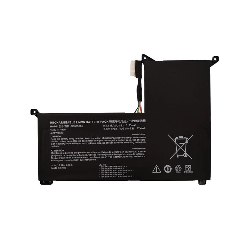 Батарея Clevo NP70 X17 AT22 G7 KE XMG Focus 16 X15 NP50BAT-4-54 3175mah 49Wh Type-A 15.2В Original