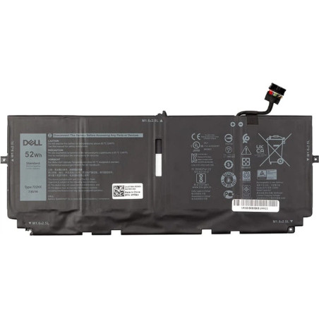 Батарея DELL XPS 13" 9300 i5 FHD 2020 9310 9380 series 2XXFW FP86V WN0N0 0722KK 722KK 6500mah 52Wh 7.6В Original