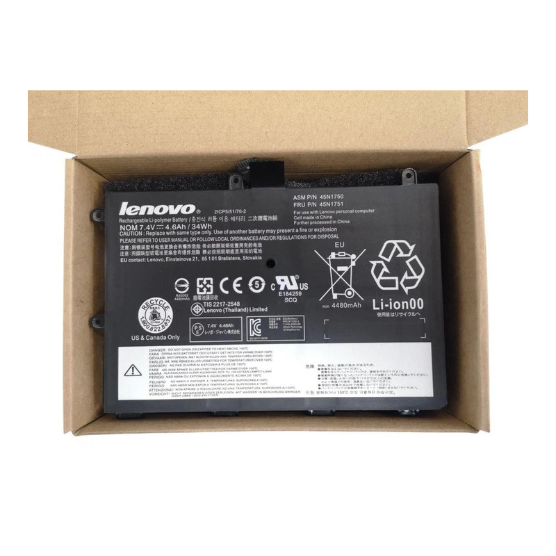 Батарея Lenovo ThinkPad Yoga11E 45N1749 45N1750 45N1751 4600mah 34Wh 7.4B Original