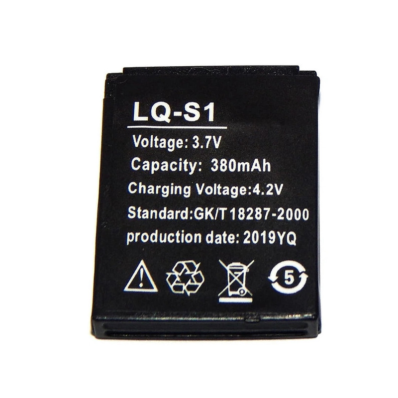 Батарея для умных часов LQ-S1 380mah DZ09 QW09 W8 A1 V8 X6 HLX-S1 GJD DJ-09 AB-S1 M9 FYM-M9 3.7В