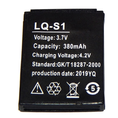 Батарея для умных часов LQ-S1 380mah DZ09 QW09 W8 A1 V8 X6 HLX-S1 GJD DJ-09 AB-S1 M9 FYM-M9 3.7В