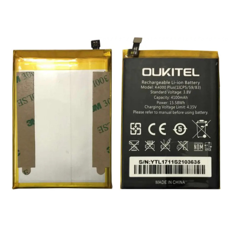 Батарея Oukitel k4000 Plus 3.8B 4100mah