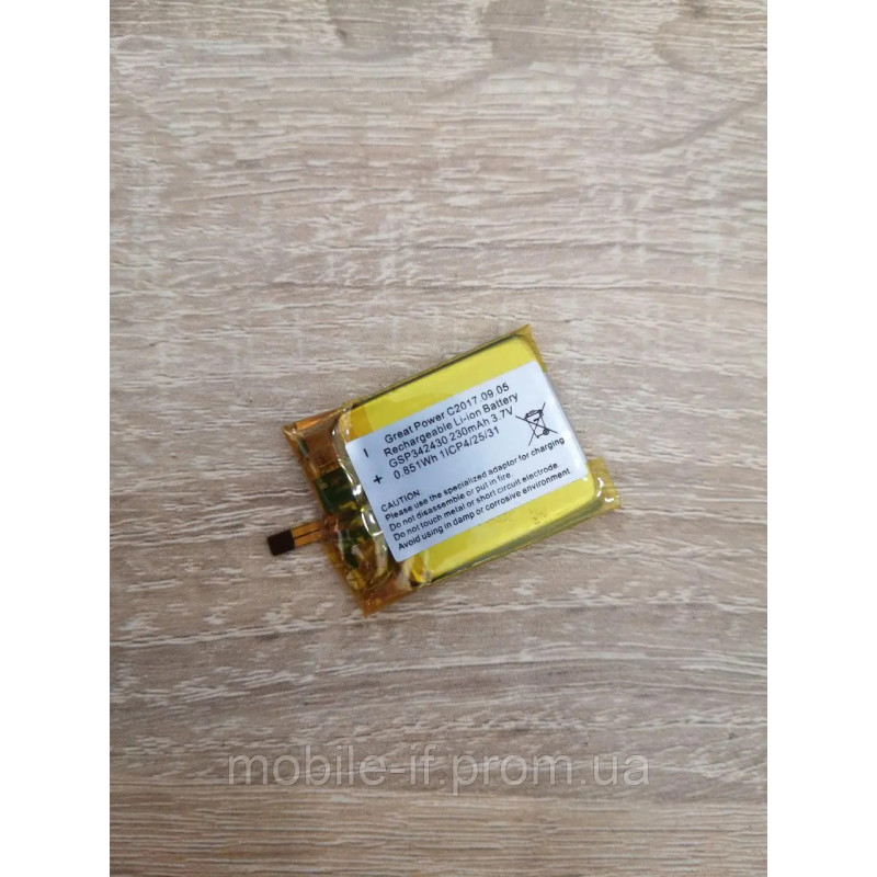 Батарея Great Power GSP342430 230mAh 3.7B 230mah