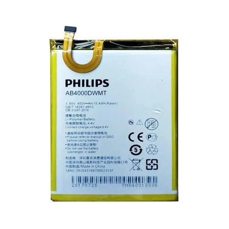 Батарея Philips Xenium CTX596 Xenium X596 AB4000DWMT AB4000DWMV 3.85B 4000mah