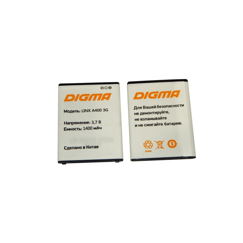 Батарея Digma Linx A400 3G 3.7B 1400mah Батарея Digma Linx A400 3G 3.7B 1400mah