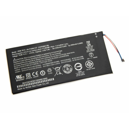 Батарея Acer Iconia One 7 B1-730 HD-170L MLP2964137 3.8B 4550mah