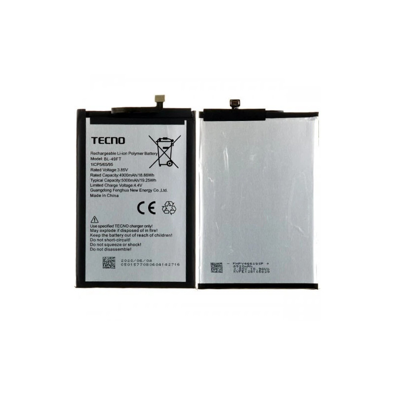 Батарея Tecno Pop 7 7 Pro Spark Go 2023 BL-49NT 5000mah 3.85B