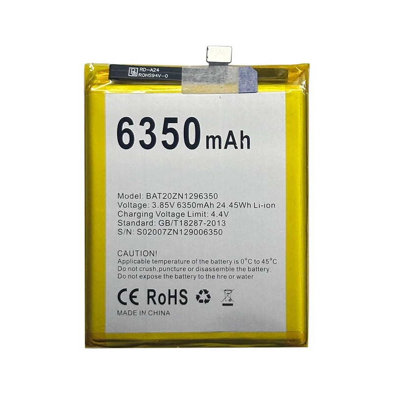 Батарея Doogee S96 Pro Doogee GT BAT20ZN1296350 3.85B 6350mah Батарея Doogee S96 Pro Doogee GT BAT20ZN1296350 3.85B 6350mah