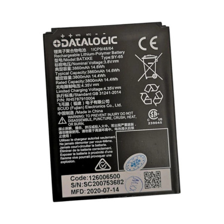 Батарея Datalogic Memor-K Mobydata M71 RHS5787910004 XQ406 BATXKE BY-65 3860mah 14.6Wh 3.8B Orig