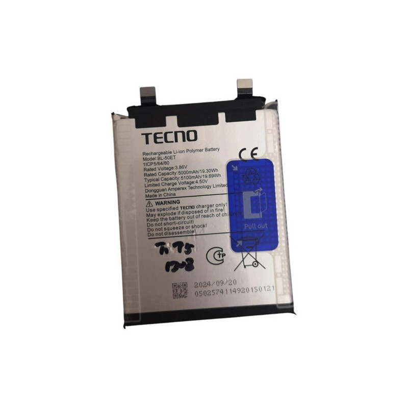 Батарея Tecno BL-50ET 5100mah 3.86B Original