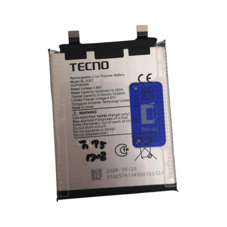 Батарея Tecno BL-50ET 5100mah 3.86B Original