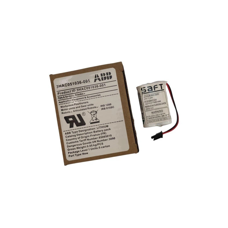 Батарея ABB 1s2 PLS17500 IRB 1200 IRB 910SC 3HAC051036-001 REV02 3HAC051036-001-C CS-ARB910SL 3HAC051036-001 3.6 7200mah