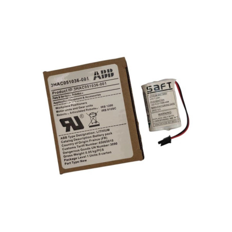 Батарея ABB 1s2 PLS17500 IRB 1200 IRB 910SC 3HAC051036-001 REV02 3HAC051036-001-C CS-ARB910SL 3HAC051036-001 3.6 7200mah