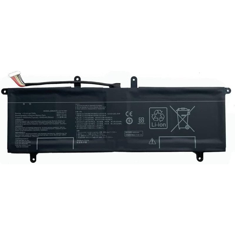 Батарея Asus ZenBook Duo UX4000F UX481F UX481FA UX481FL C41N1901 4550mah 70Wh 15.4B Батарея Asus ZenBook Duo UX4000F UX481F UX481FA UX481FL C41N1901 4550mah 70Wh 15.4B